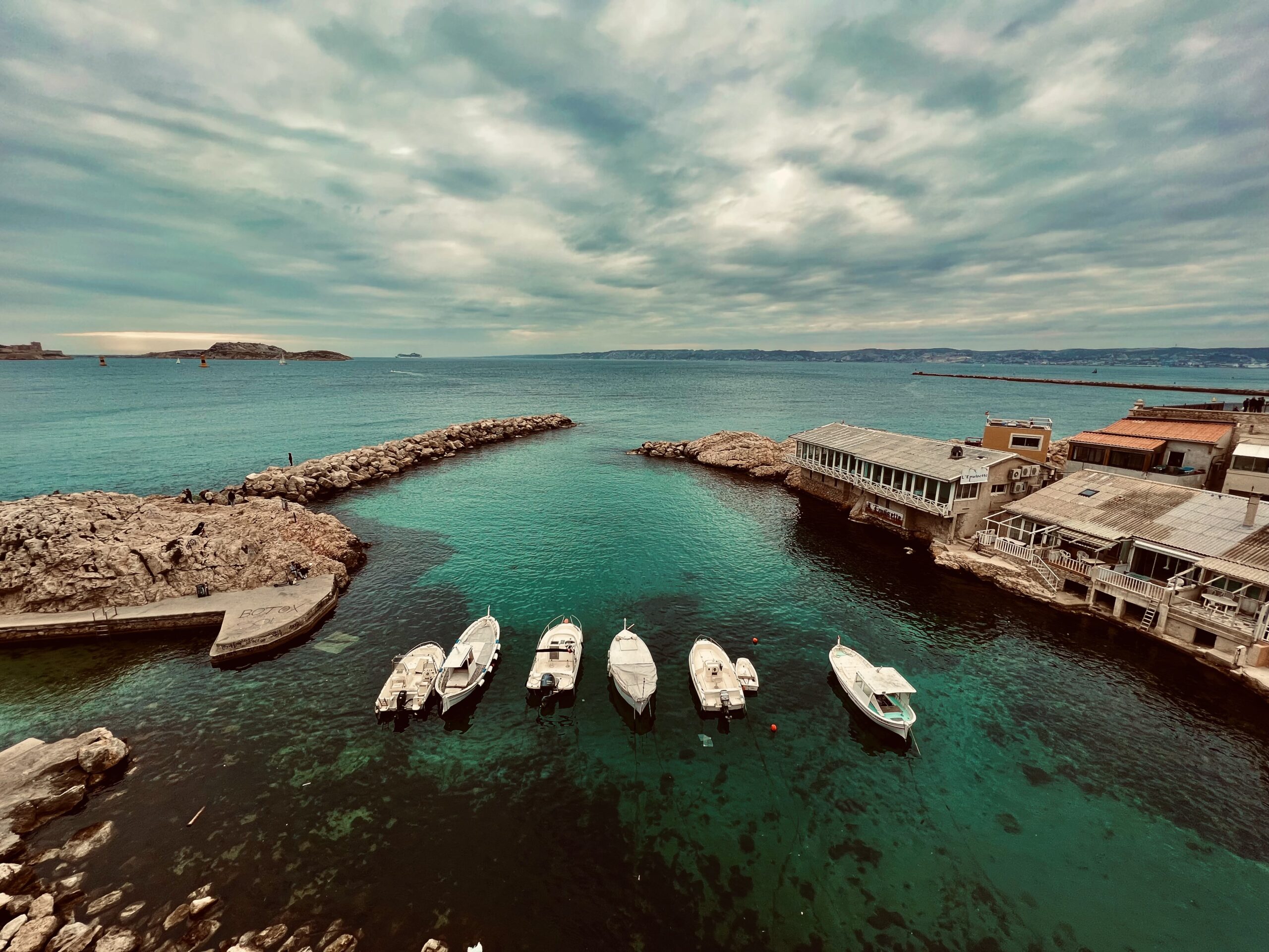 View from Marseille at the sea