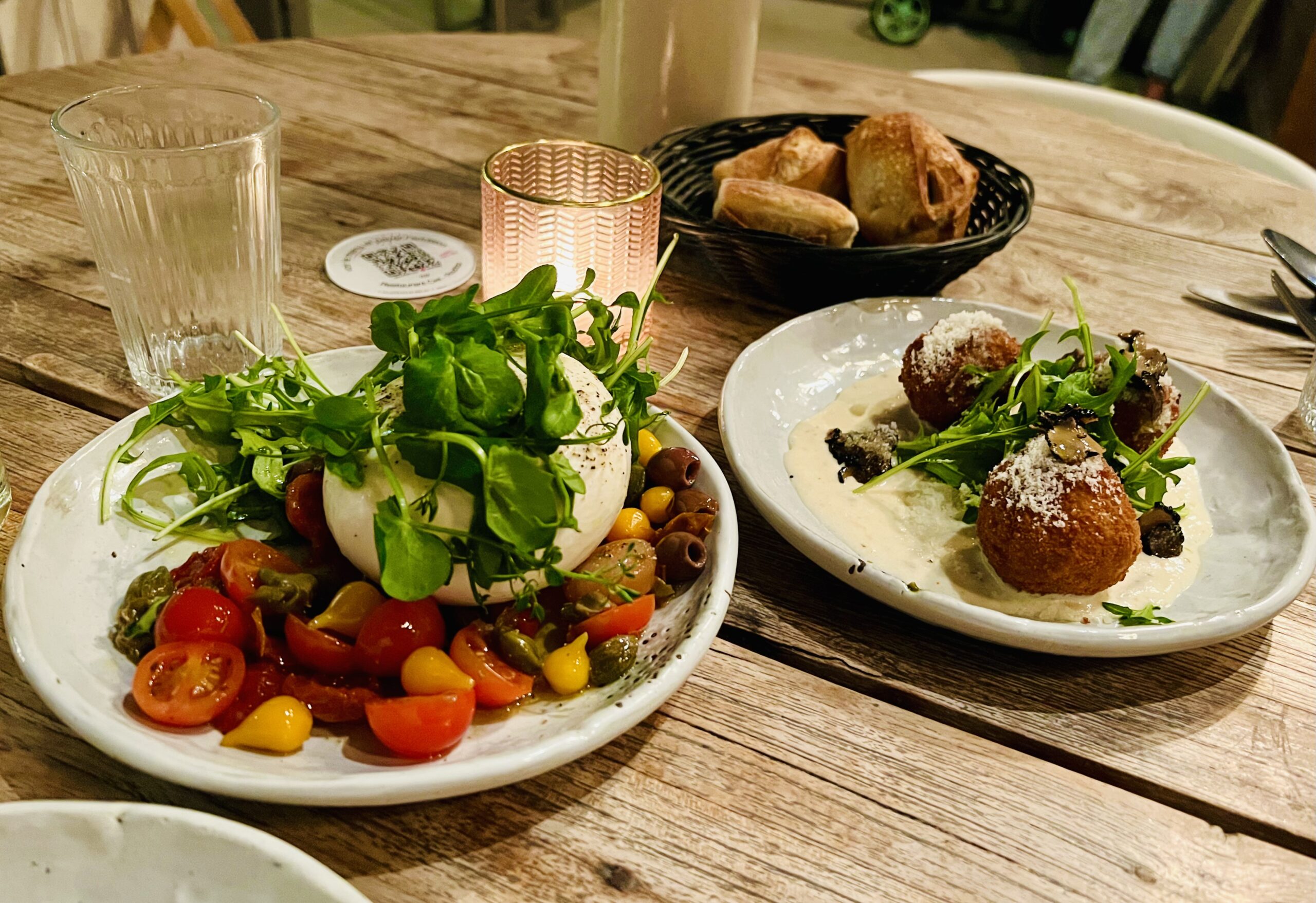 Image of food from the Ciel Rooftop in Marseille.